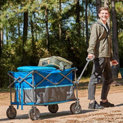 Carrello di attrezzi con freno di ruota anteriore, capacità di carico fino a 150 kg, carrello Bolder con capacità aumentata, robusta carriola da spiaggia su grandi pneumatici per terreni accidentati 100 kg