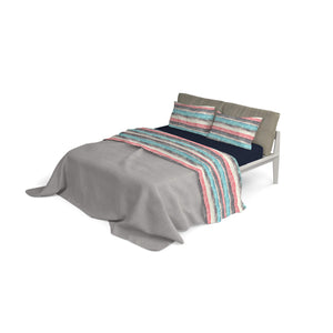 Set Lenzuola 1 Piazza e Mezzo con Stampa Sopra Sotto e Federe Sarah