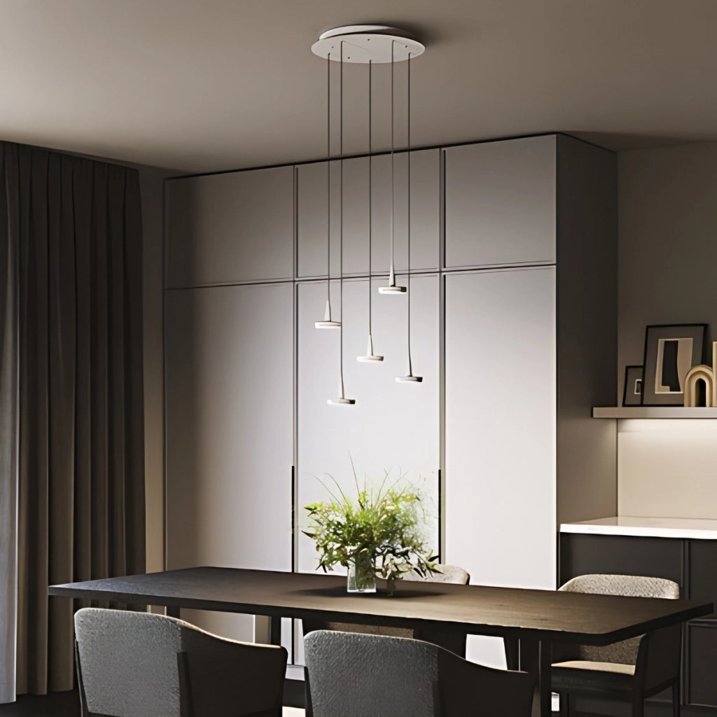 Baby Lampada a sospensione a LED in alluminio pressofuso nero, design moderno con dimmerazione TRIAC, CRI 90, luce calda 3000K, ideale per interni
