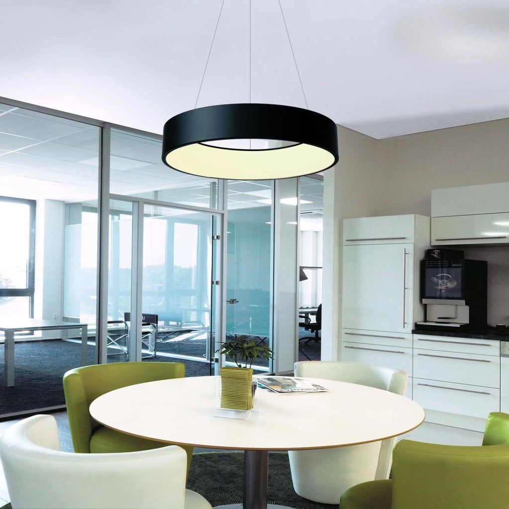 SCULPTORIS 800 Lampada sospensione LED 60W CCT pendente cerchio lampadario moderno luce soggiorno negozio 230V 80cm NERO