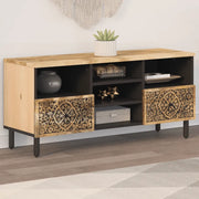 Mobile Porta TV-Mobile per TV-Credenza TV 100x33x46 cm in Legno Massello di Mango 939495