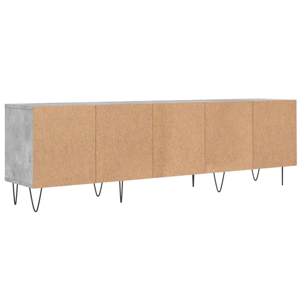 Mobile TV multimediale mensola TV credenza TV per sala da pranzo soggiorno camera da letto 150 x 30 x 44,5 cm legno ingegnerizzato grigio 02_0025975