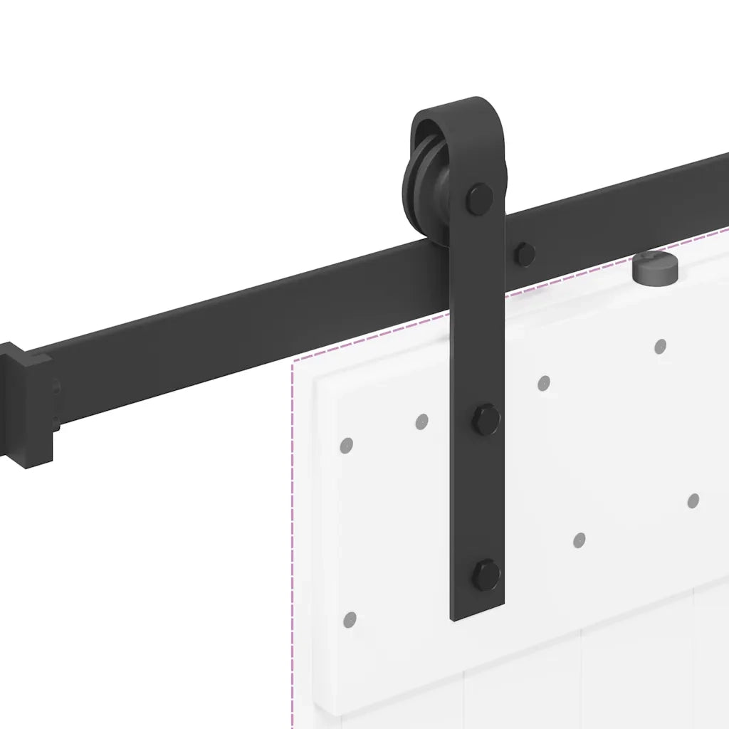 Kit di Binari per Porte Scorrevoli 152,5 cm Acciaio Nero 4009710