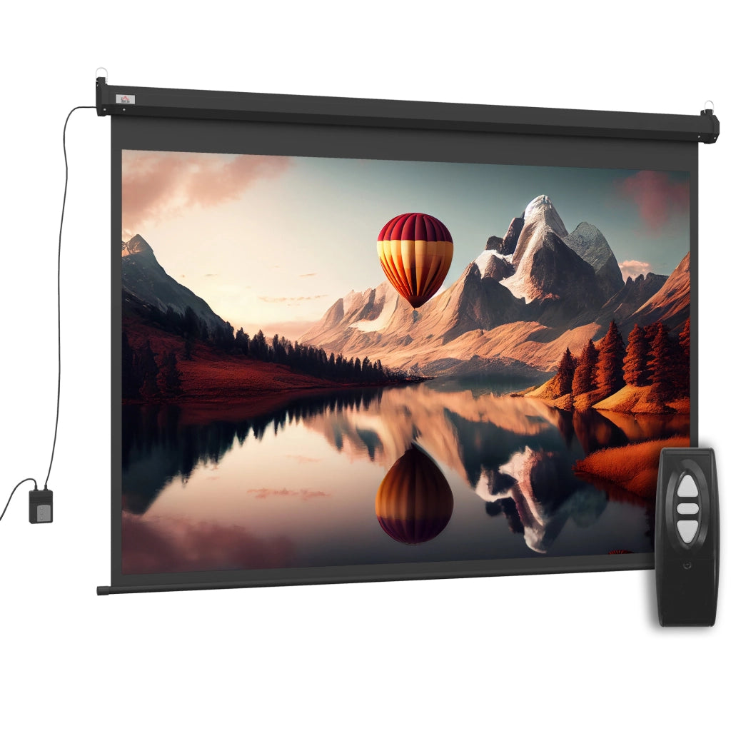 Schermo per Proiettore 100 Pollici 4:3 Telecomando ¨C zephmum ¨C 203x152 cm Nero