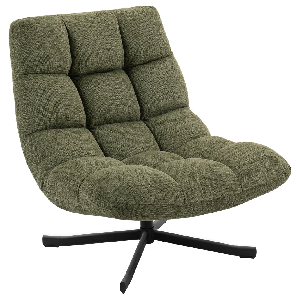 Poltrona Girevole Relax ¨C Xylo ¨C Tessuto Verde con Gambe Metallo