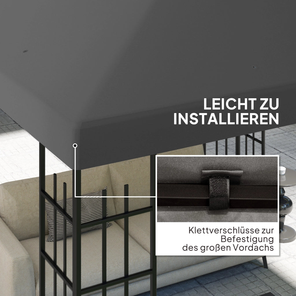 Tenda da giardino ¨C zephmum ¨C 3x3 m, grigio scuro, UPF30+