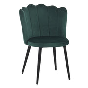 Sedia Vienna imbottita in velluto verde staylux