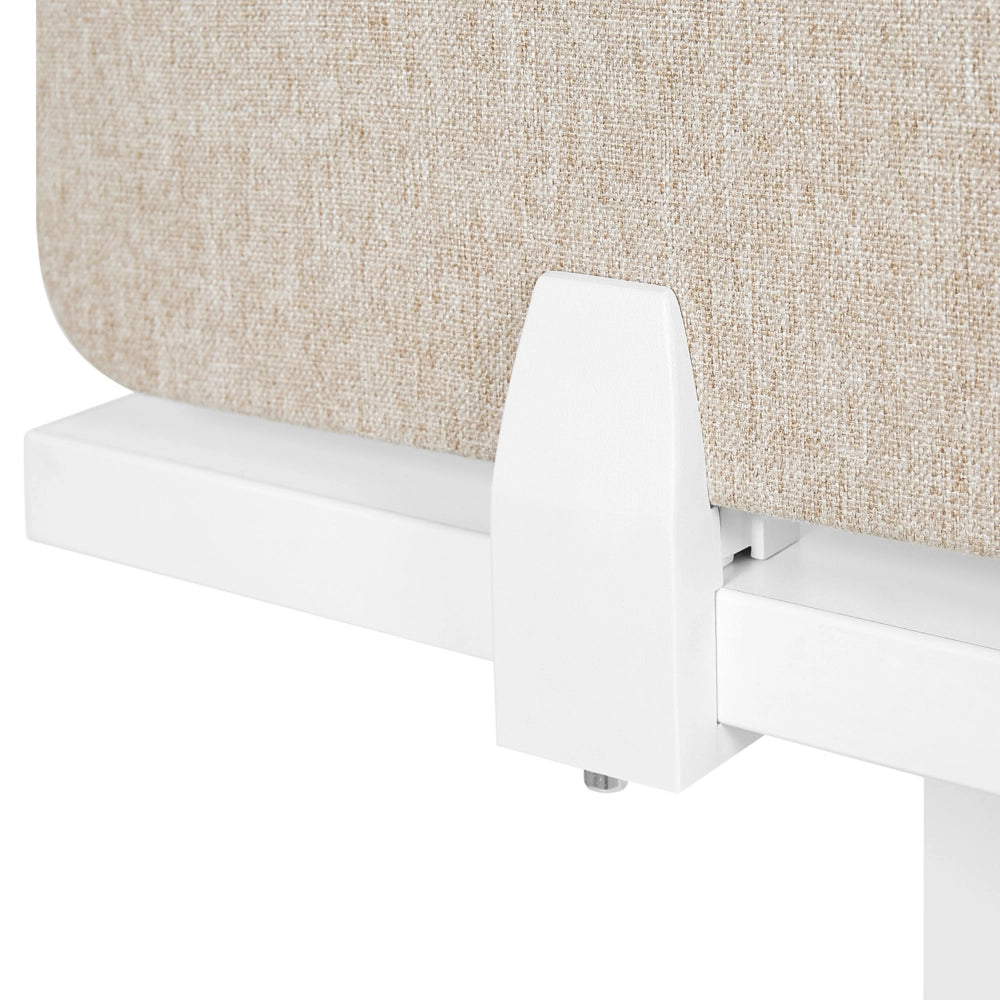 Pannello Divisorio Beige Fonoassorbente 130 x 40 cm in Plastica PET per Scrivania