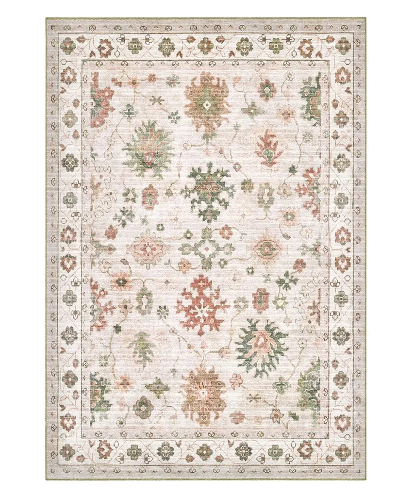 Tappeto arredo casa ZIEGLER 04 beige crema cm.160x230 riproduzione disegno persiano classico in stile vintage. Tappeto lavabile e antiscivolo per salotto, soggiorno, camera da letto.