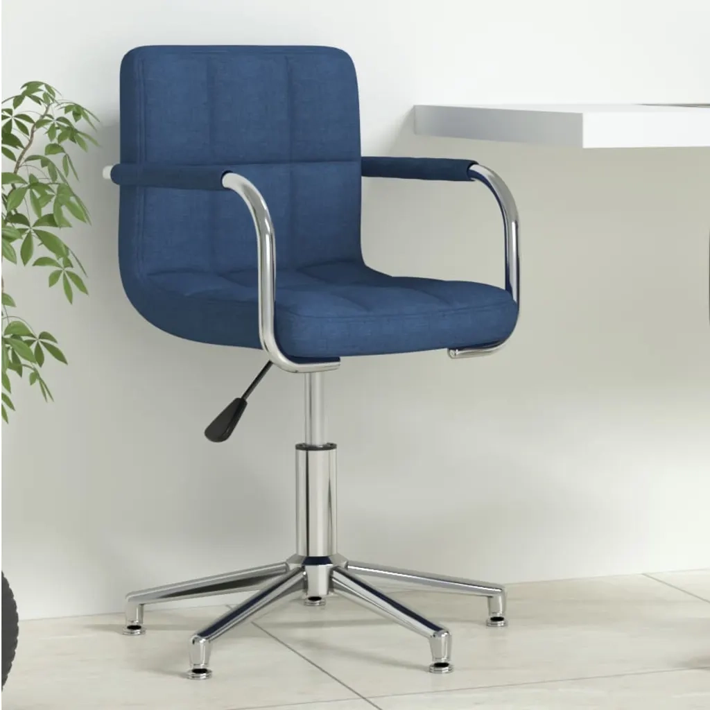 Sedia da Ufficio Girevole Blu in Tessuto 334733
