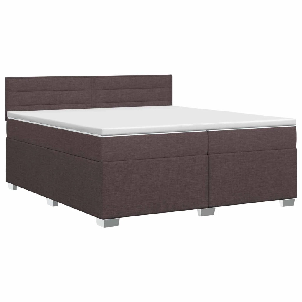 Letto box spring con materasso Marrone Scuro 200 x 200 cm 3450554