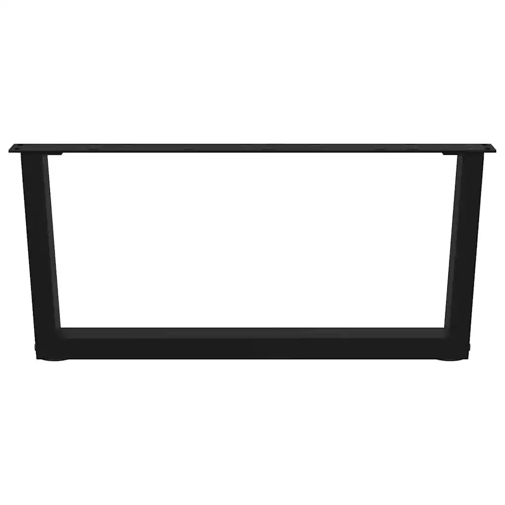 vidaXL Gambe per Tavolino da Caffè a Forma di V 2 pz Nere 70x(30-31,3) cm Acciaio