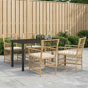 Set da pranzo per esterni 5 pz Naturale polyrattan 3448920