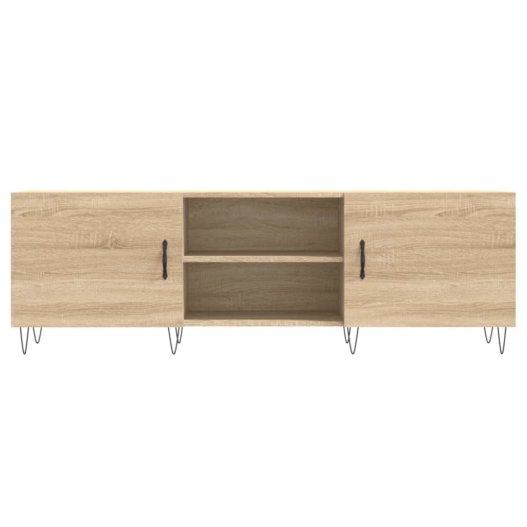Mobile TV multimediale mensola TV credenza TV sala da pranzo soggiorno camera da letto rovere Sonoma 150 x 30 x 50 cm legno ingegnerizzato marrone 02_0027485