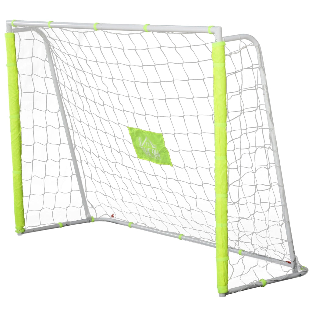 Porta da Calcio Portatile con Rete 186x62x123 cm  Bianca