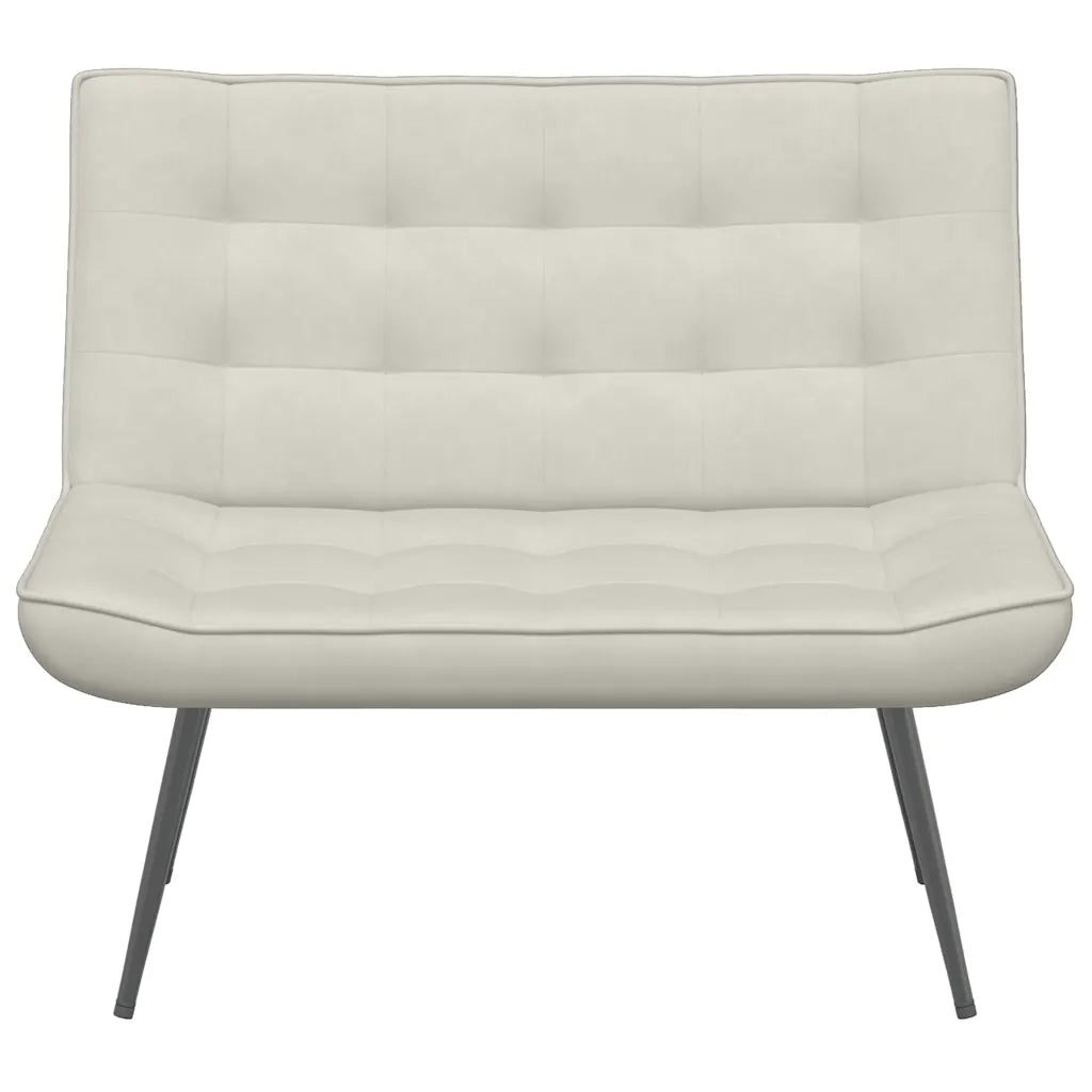 Panca Crema 110x74x84 cm in Velluto 4012345
