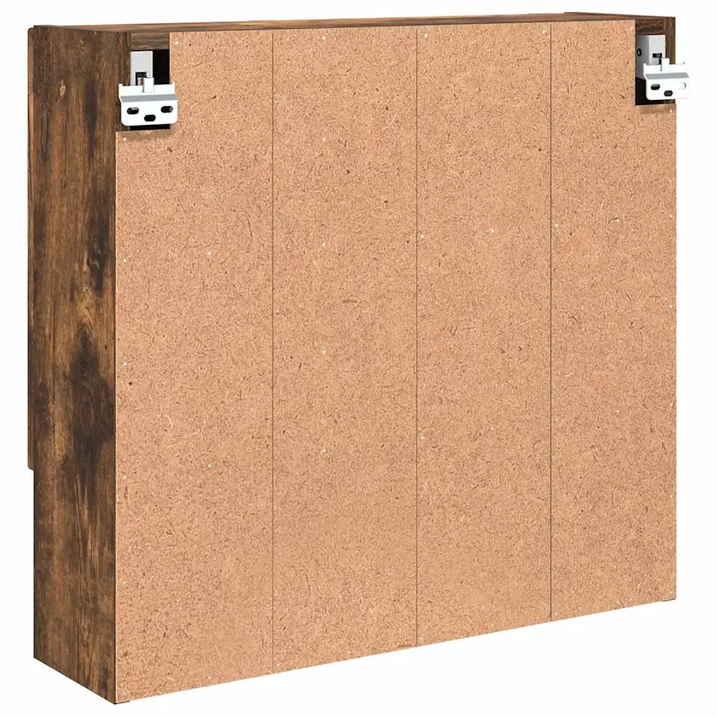Mobiletto per specchio con porta Rovere fumé 59 x 17 x 55 cm 883369