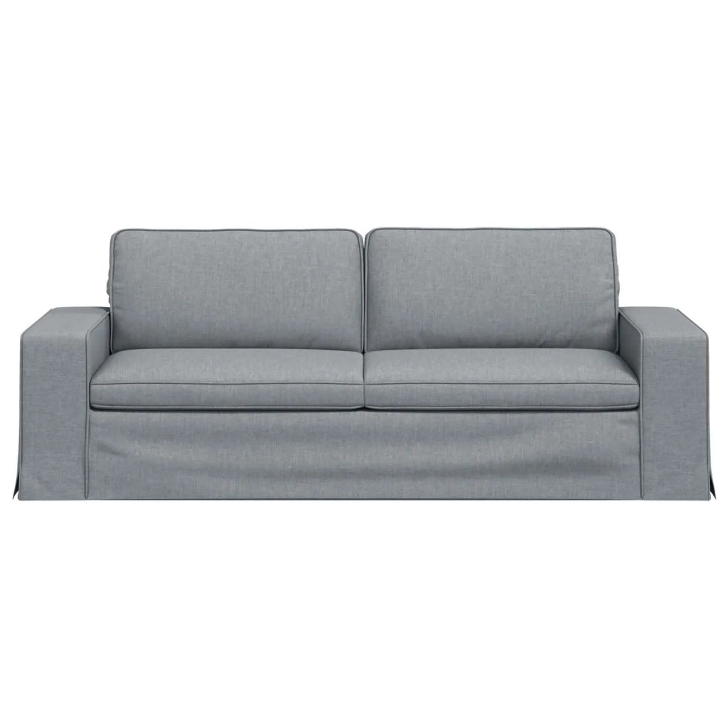 Divano Grigio chiaro 222 x 80 x 82 cm Tessuto 42024397
