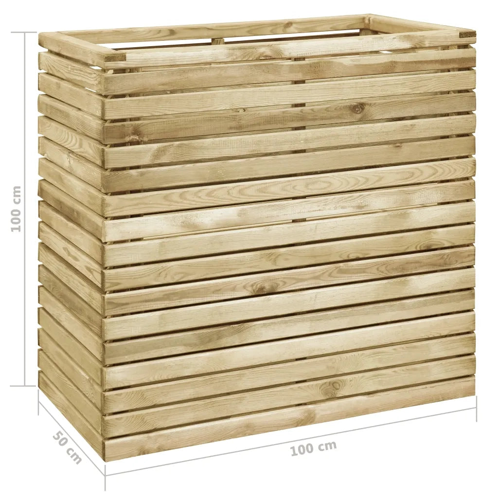 Letto Rialzato 100x50x100 cm in Pino impregnato 49101