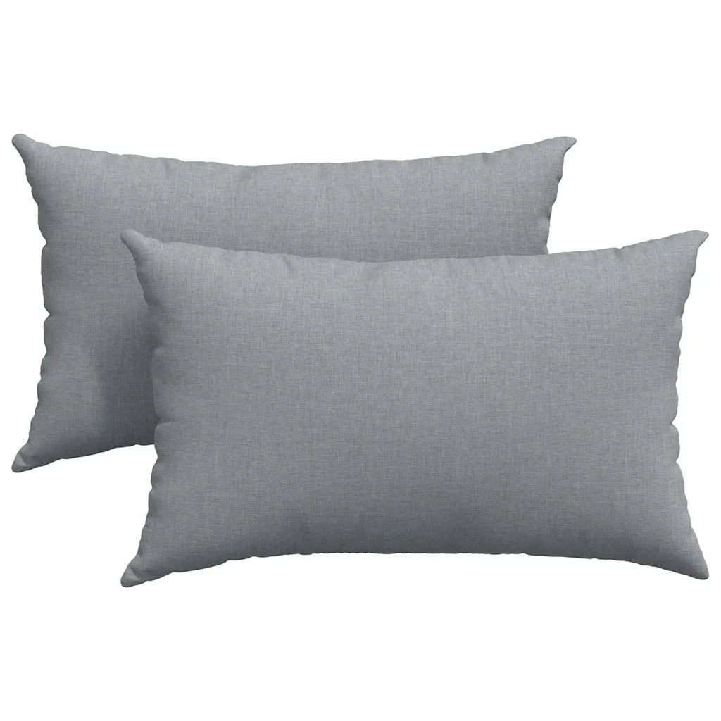 Cuscini da Divano 2 pz | Cuscini per sedie Grigio chiaro 50 x 30 cm Tessuto
