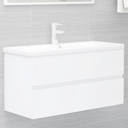 Mobile con Lavabo Integrato Bianco in Legno Multistrato 3071648