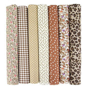 Pacchetto di tessuto 7 pezzi - Tessuto di cotone a patchwork - 50 x 50 cm - Fai da te - Quilting - Scrapbooking - Materiale respirabile - Tessuto a patchwork