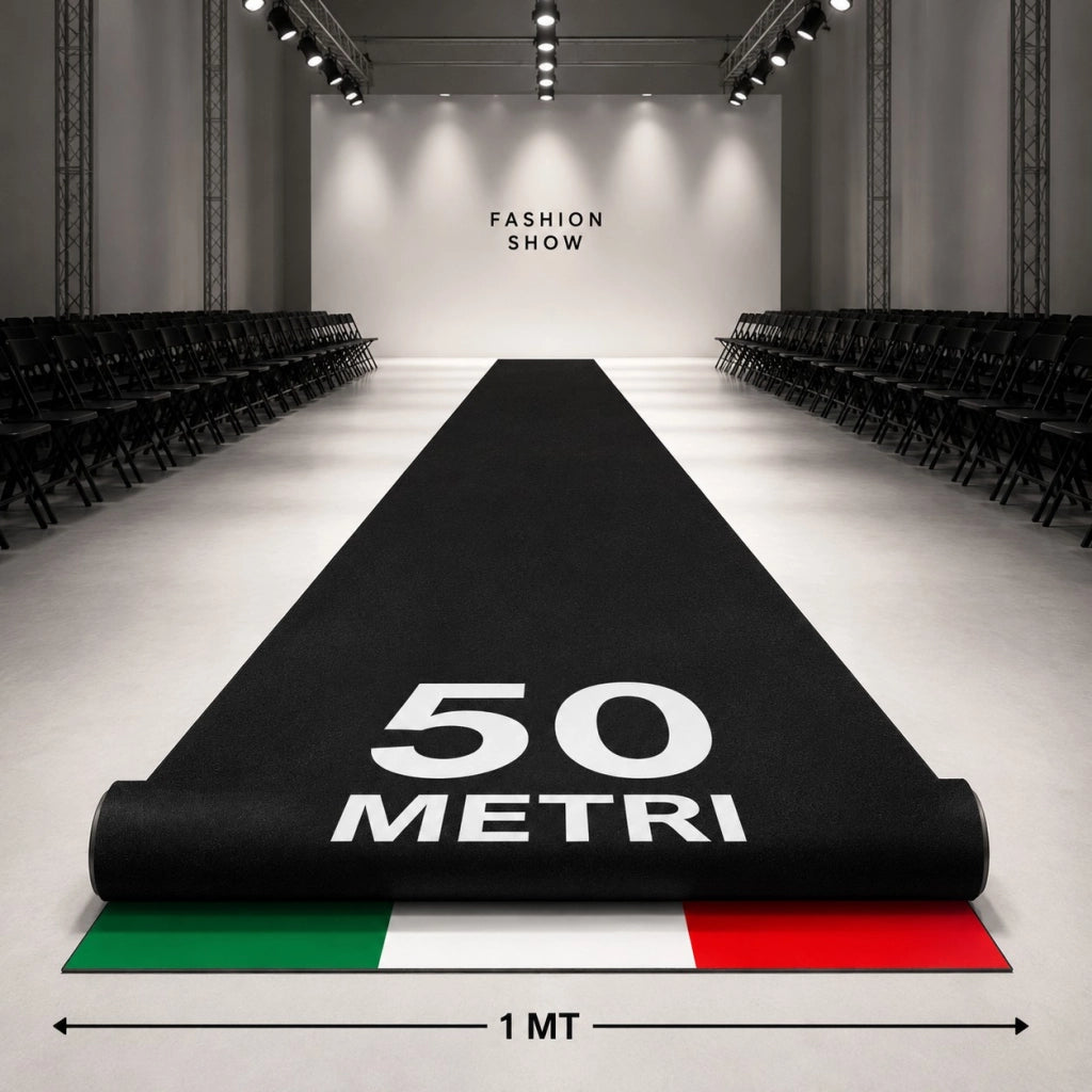 1mt x 50mt Passatoia Nera Tappeto Nero Feltro Nero per eventi - Prodotto italiano