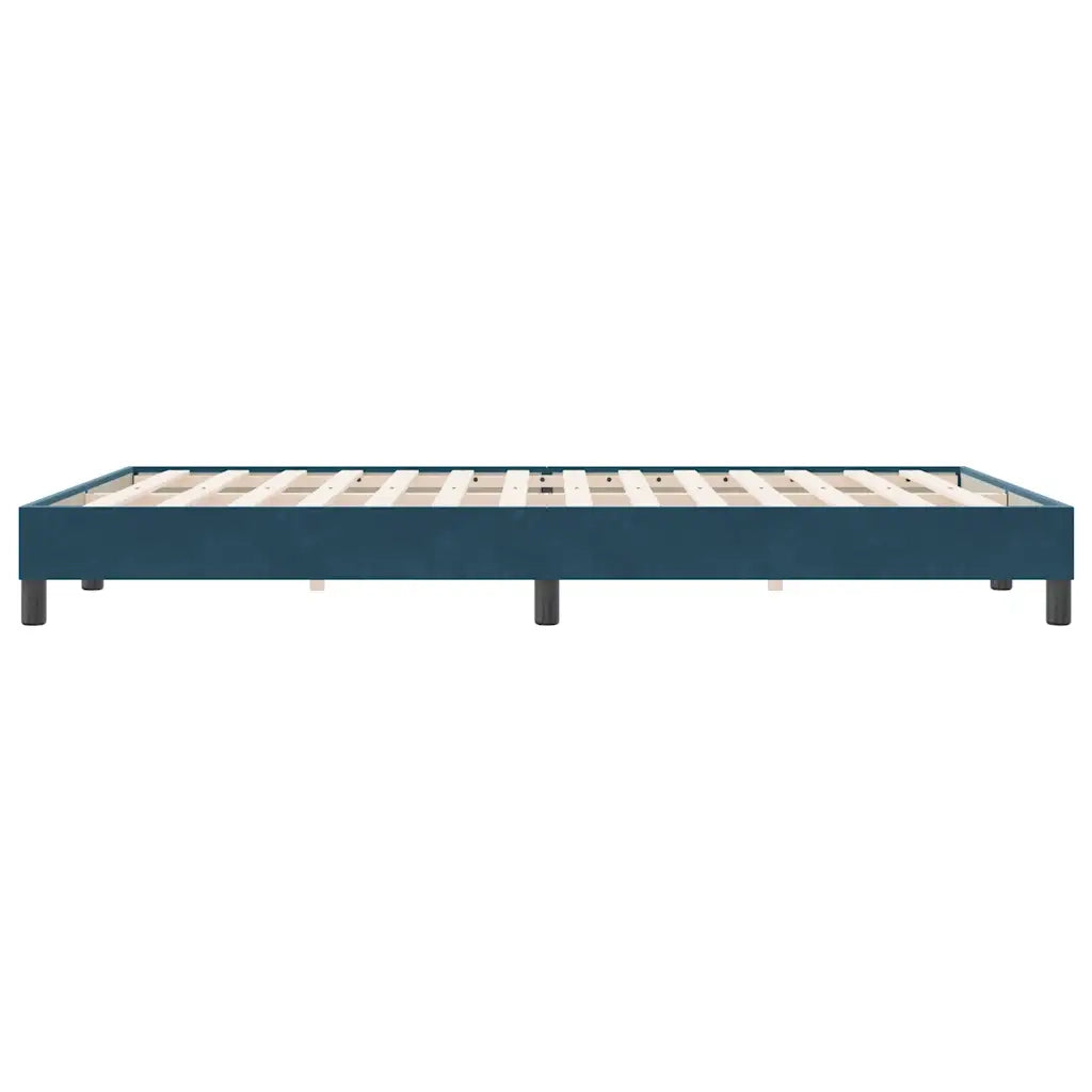 vidaXL Letto a Molle senza Materasso Blu Scuro 160x220 cm in Velluto