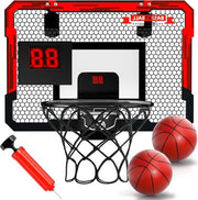 Hoop da Basket per Bambini Indoor - 16.5" X 12.5" - Inclusa 2 Palle e Accessori - Porta Mini Hoop da Basket - Giocattolo per Ragazzi Adolescenti