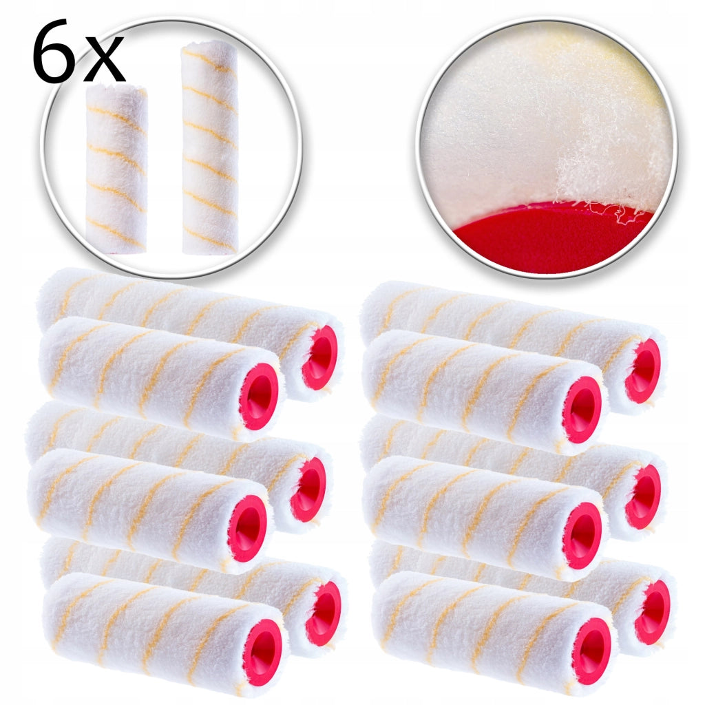 Set di 12 rulli di ricambio per pittura KADAX da 25/20 cm.
