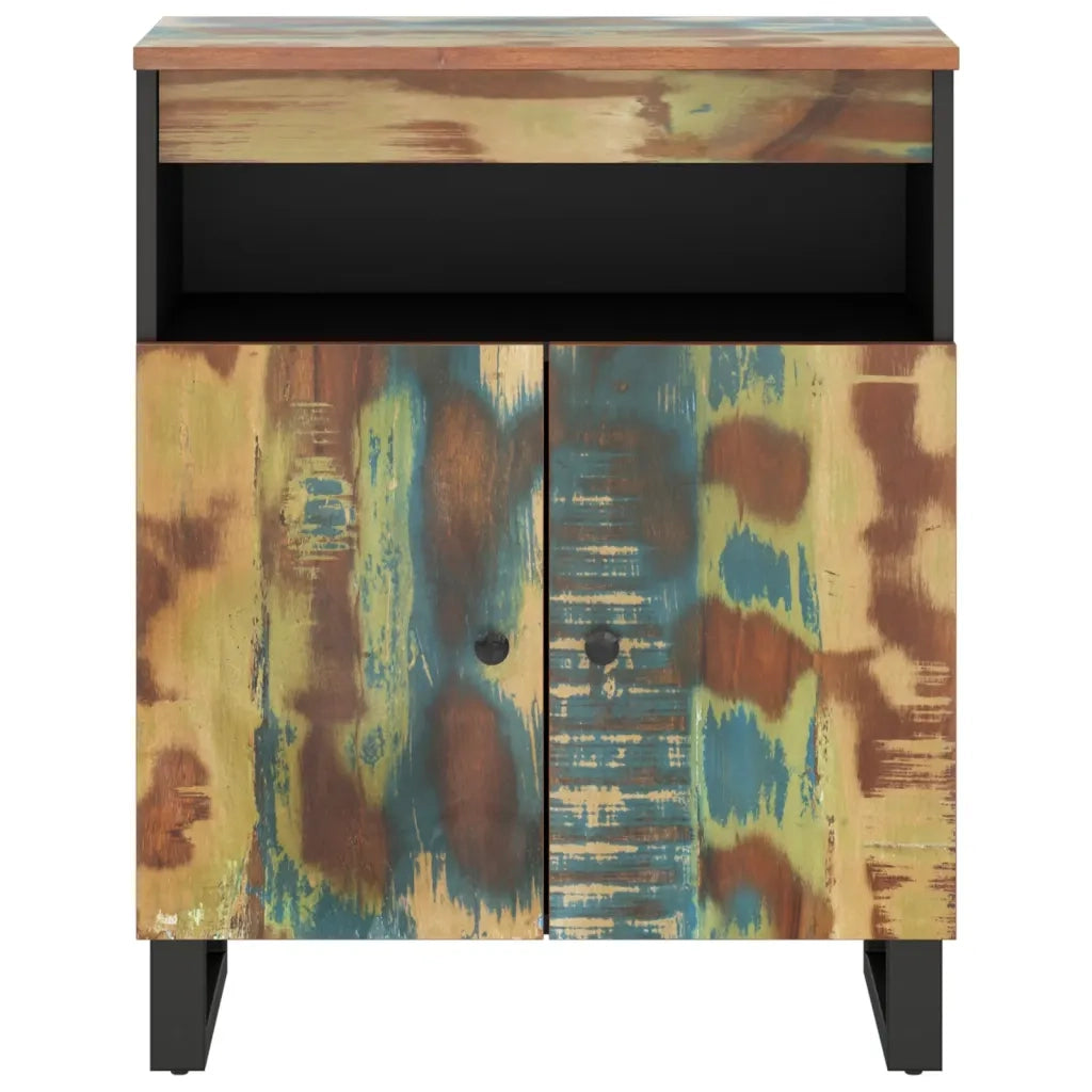 Credenza con 2 Ante 60x33x75 cm in Legno Massello di Recuperocod mxl 106320