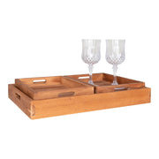 Vassoio Faro, Marrone, Legno, 39x29x5 cm