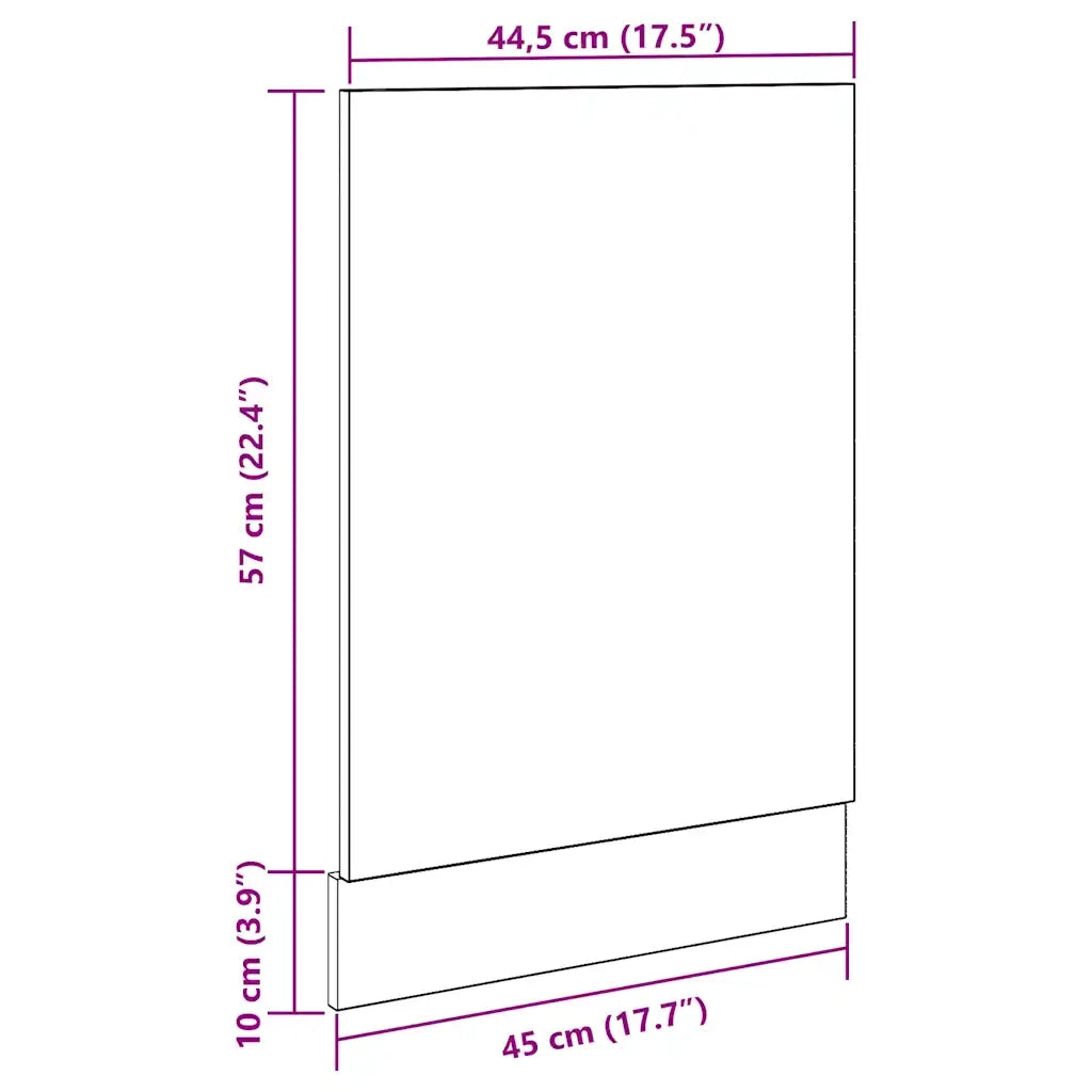 vidaXL Pannello Lavastoviglie “Lyon” Rovere Artigianale 45x3x67 cm