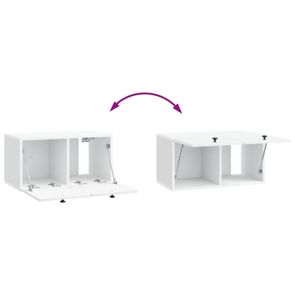 Mobile Porta TV da Muro 59,5 x 31 x 30 cm Bianco 899215