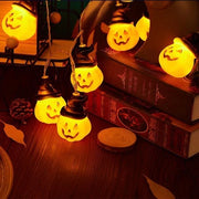 Lanterna a forma di zuccha 3 m 20 led luce arancione catena di luci esterna decorativa per Halloween e feste per bambini