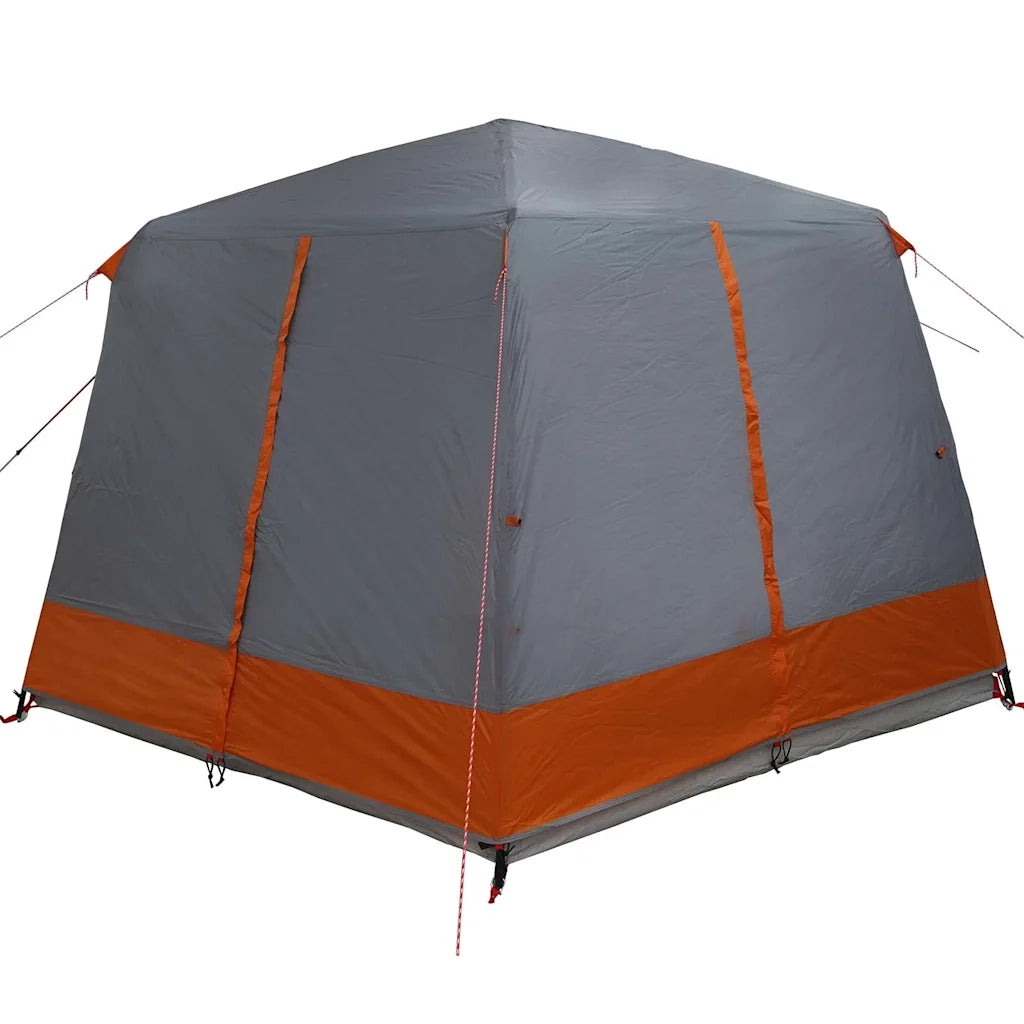 Tenda da Capanna per 5 Persone-Tenda per Famiglie con tetto Grigio e arancione