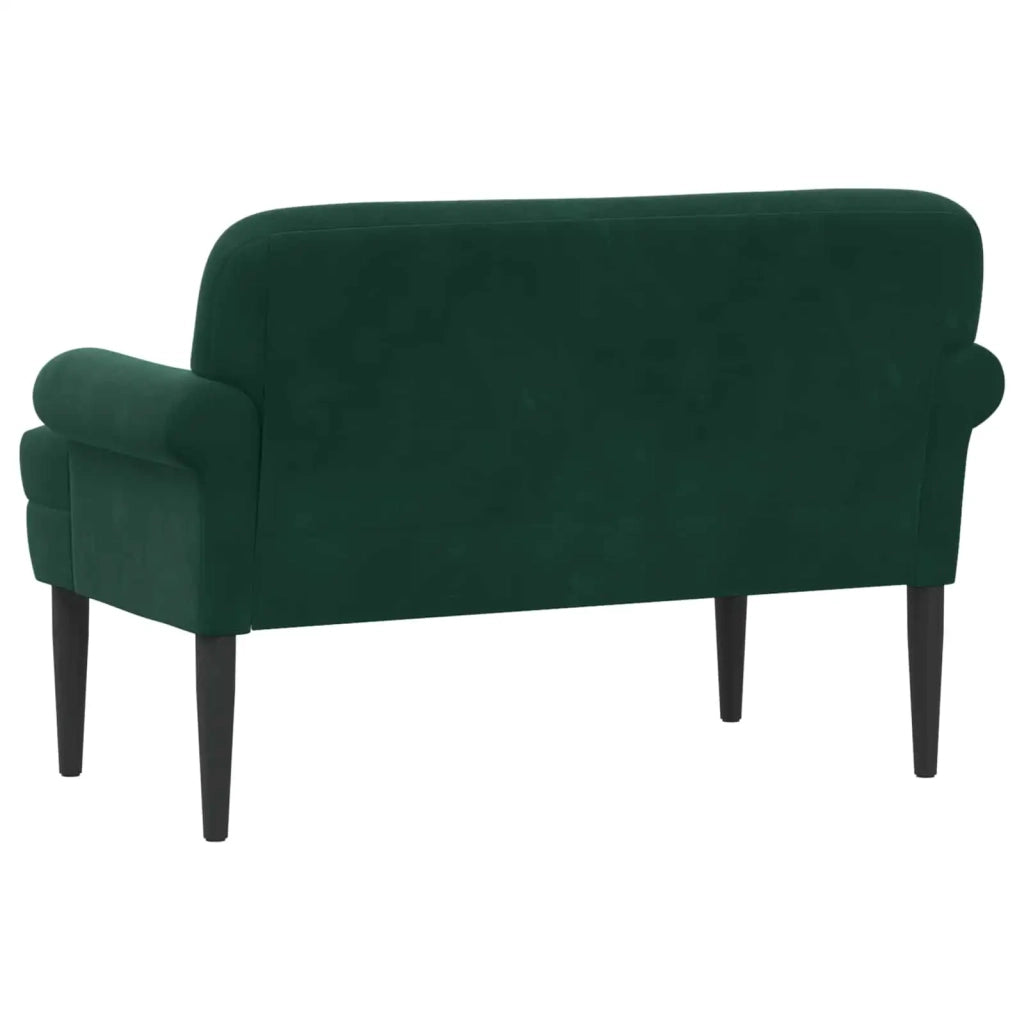 Loveseat con bottoni imbottiti Verde Scuro 120 x 66 x 78 cm 42041830