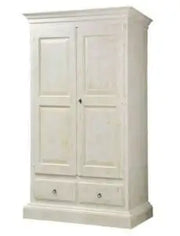 Armadio Verona in legno Shabby chic bianco anticato