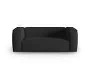 Cosmopolitan Design - Divano "Mackay" 2 posti in velluto strutturato antracite 