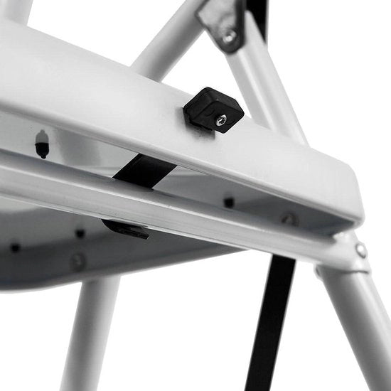 Ladder Opvougbile 3 Rami con Parapetto di Sicurezza e Superficie Antiscivolo
