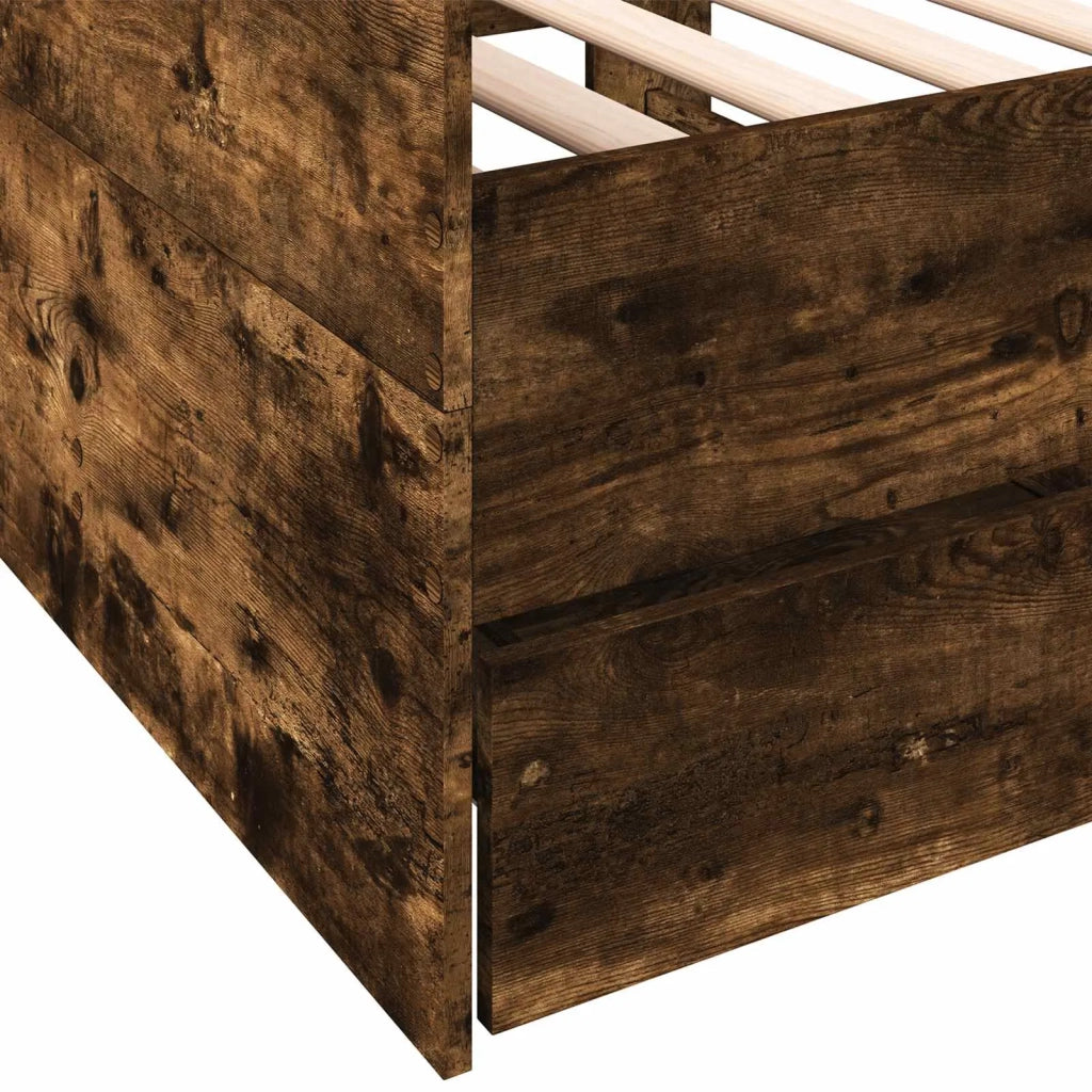 Telaio del letto con storage Rovere Fumo 80 x 200 cm 3429631