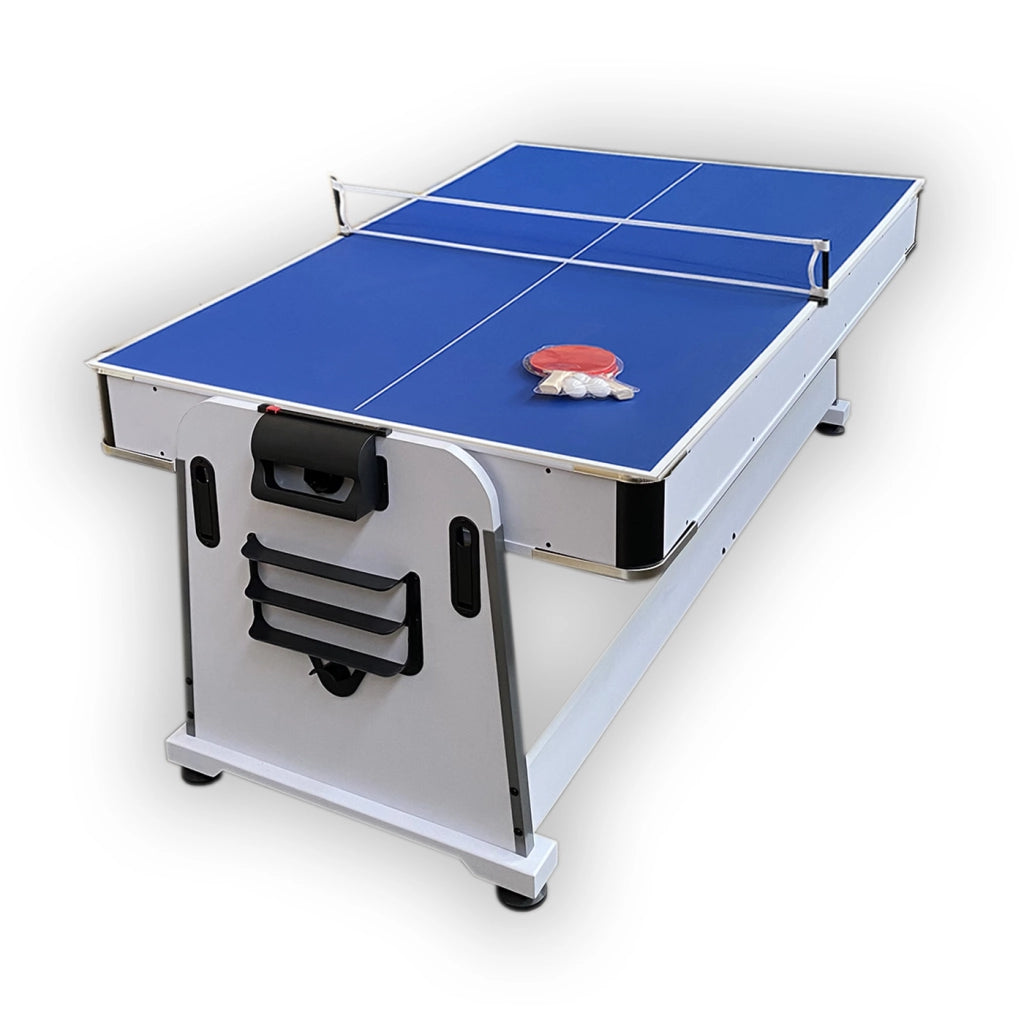 Tavolo da biliardo 7 piedi Multi-gioco blu Air Hockey + Ping pong - Mattew White