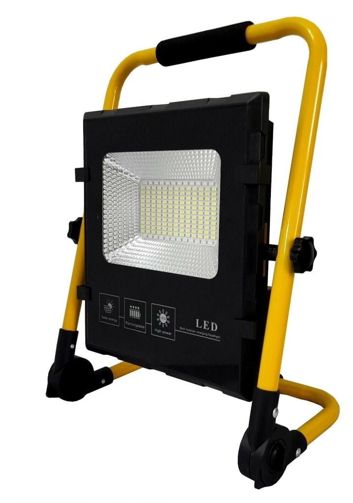 Faro di emergenza a led 100w con pannello solare ricaricabile torcia SOS