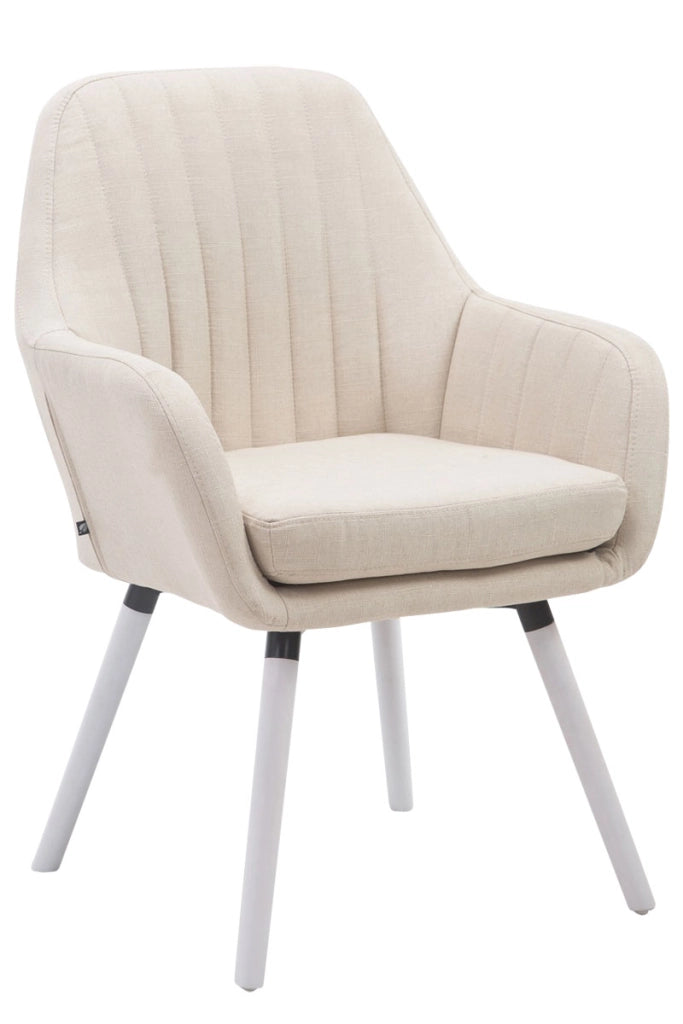 Poltroncina Florian in tessuto crema,bianco