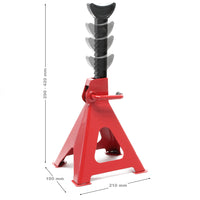 Set di 2 cavalletti di supporto da max 3000 kg ciascuno Colonnetta di sostegno