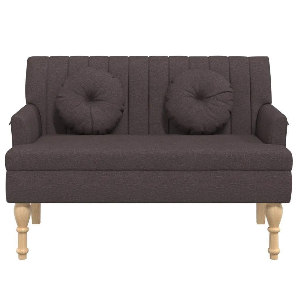Panca con Cuscini Marrone Scuro 113x64,5x75,5 cm in Tessutocod mxl 131841