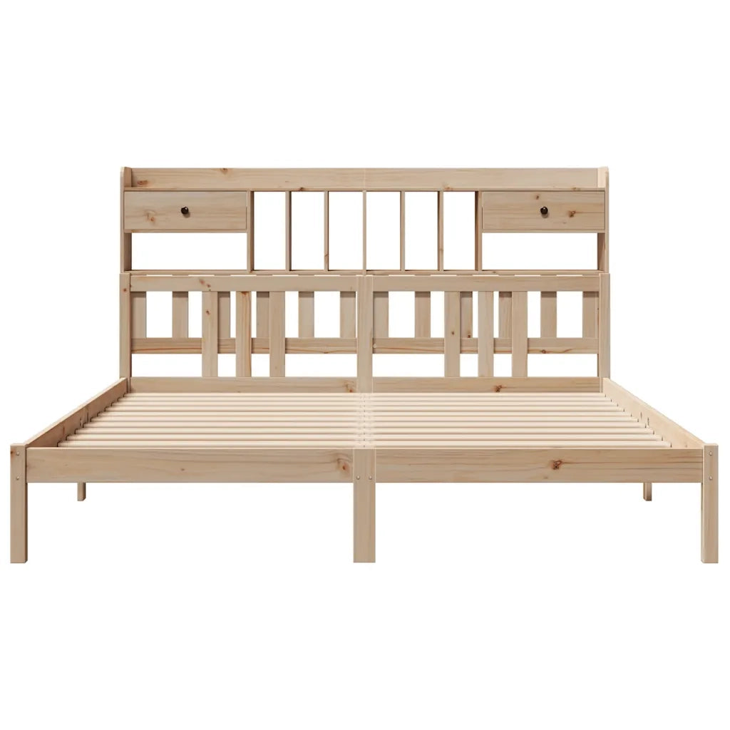 Letto Libreria senza Materasso 180x200 cm in Legno di Pino 3322347