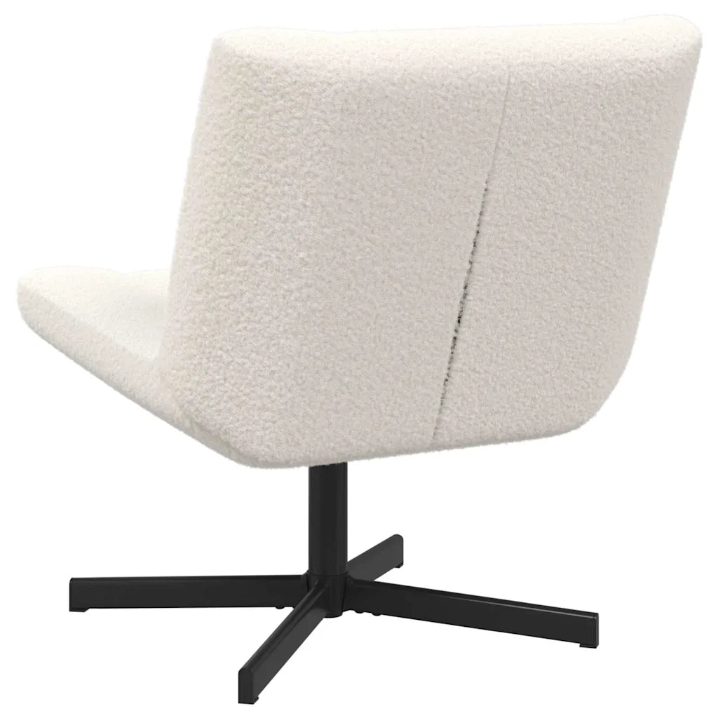 vidaXL Sedia girevole Crema 63 x 75 x 76 cm Tessuto