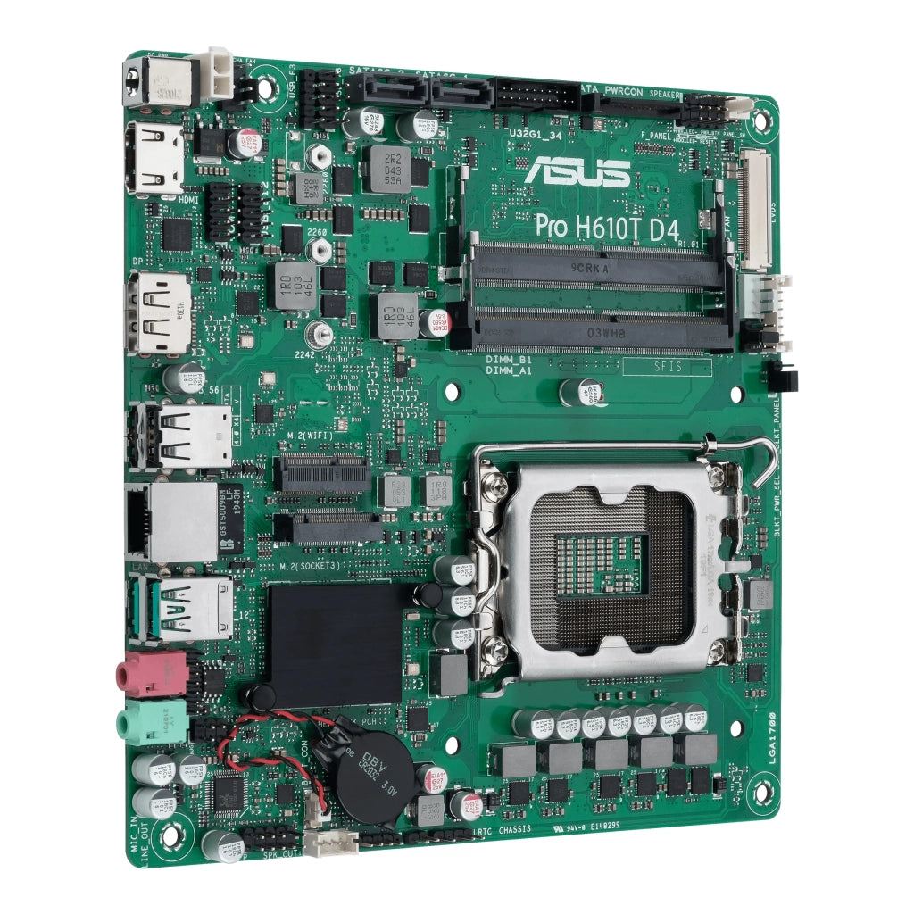Asus pro h610t d4-csm intel h610 lga 1700 mini itx - 90MB1AM0-M0EAYC