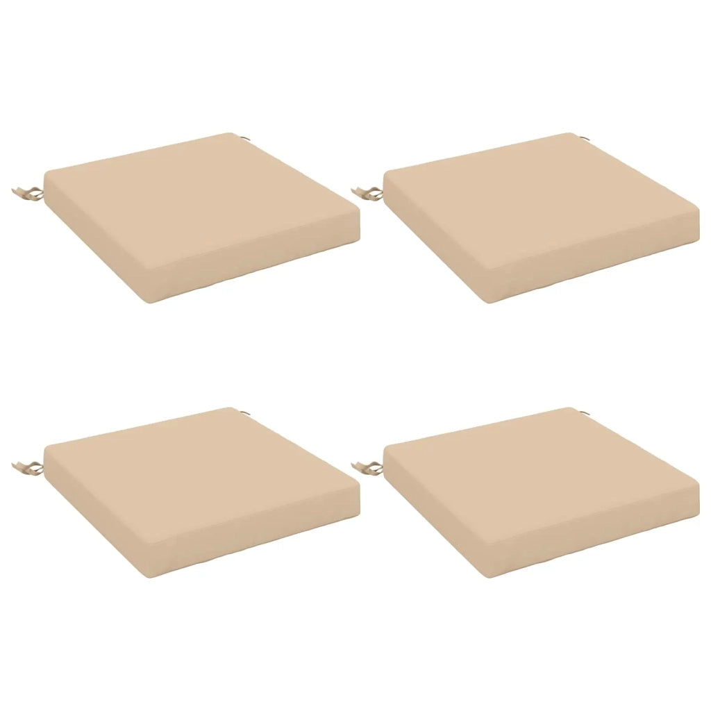 Cuscini per Sedia in 4 Pezzi SOEST 4 pz 100% Poliestere Crema 944393